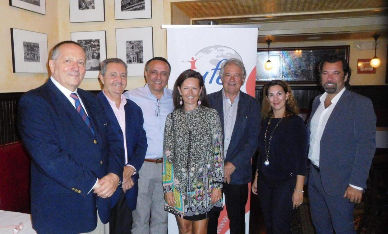 Diner UFE Juin 2016 à Palm Beach avec Jacques Brion, Jean-Paul Barre et Xavier Capdevielle, Président UFE Floride Inc